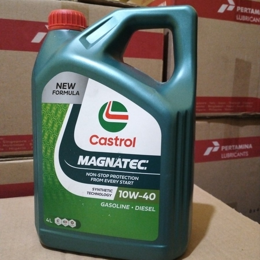 Oli mesin mobil Castrol Magnatec 10w-40 Gasolin Diesel New Formula